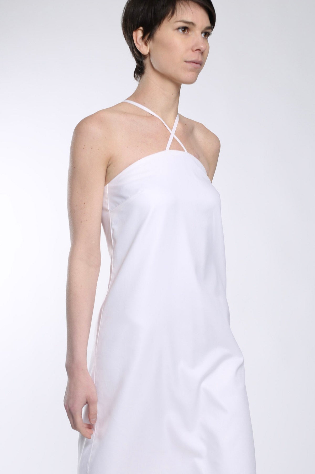 "Midi Dress" White, Cotton