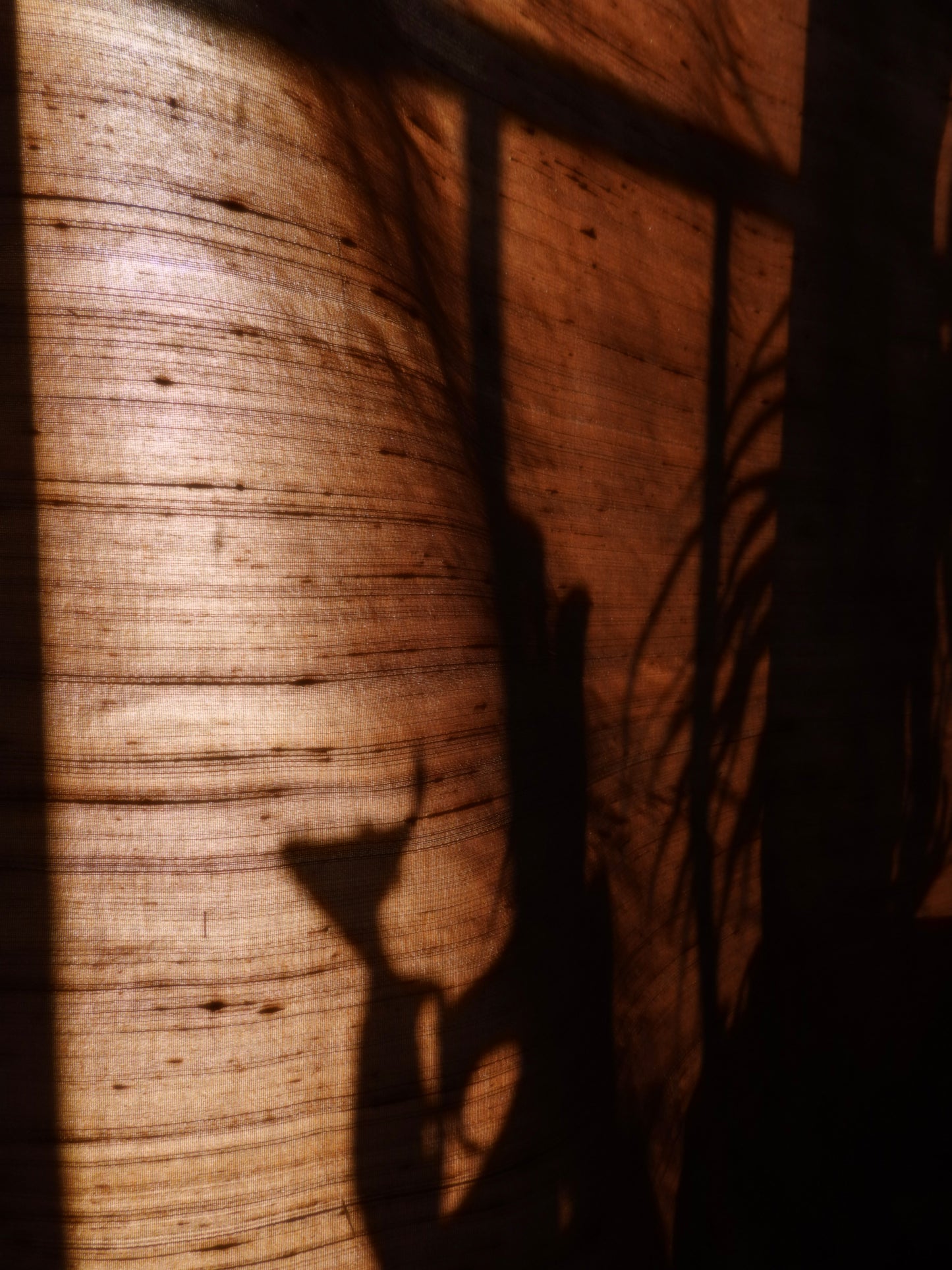 "Curtain" Natural Brown, Silk