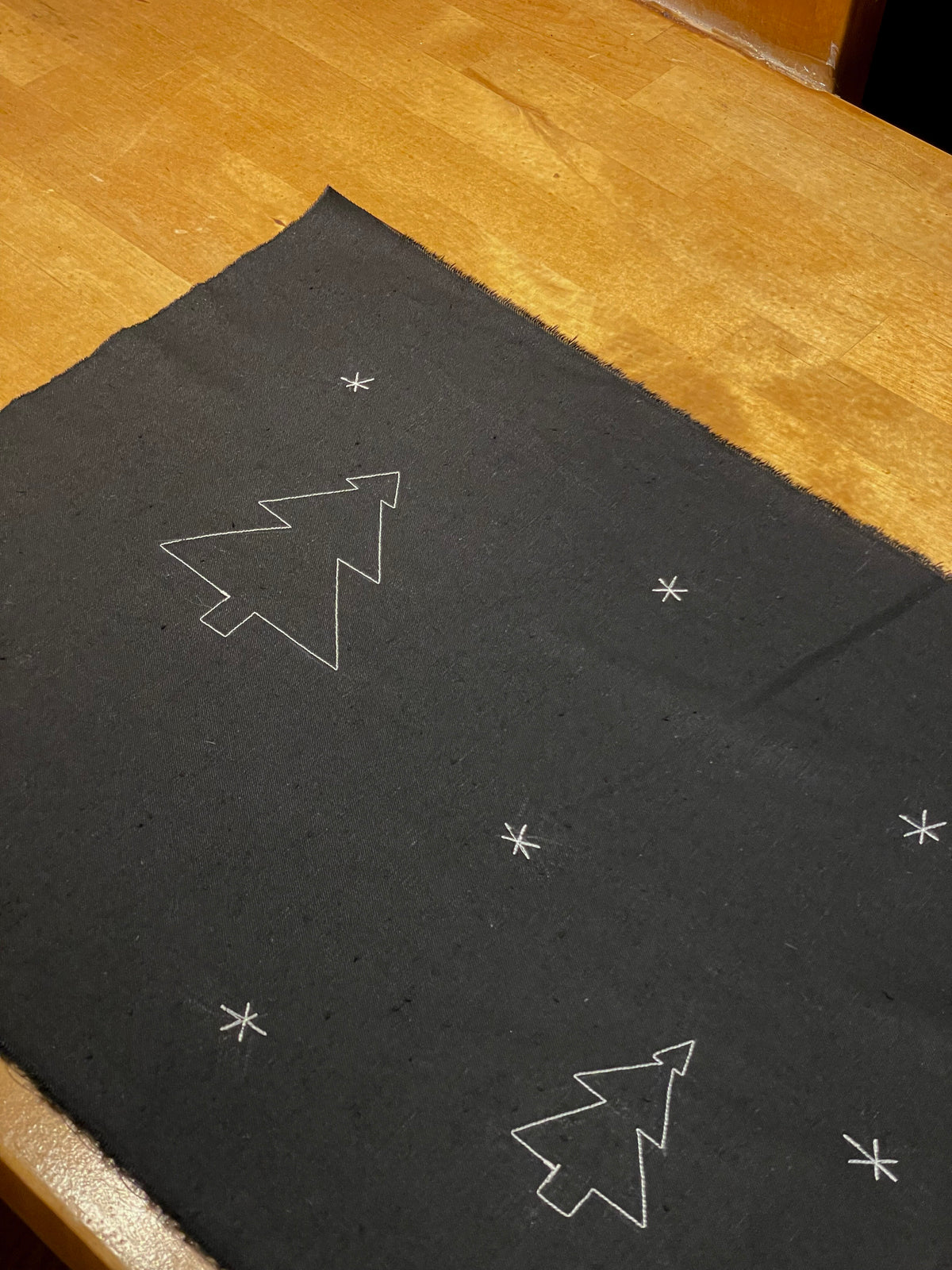 "Holiday Table" Black, Japanese Cotton