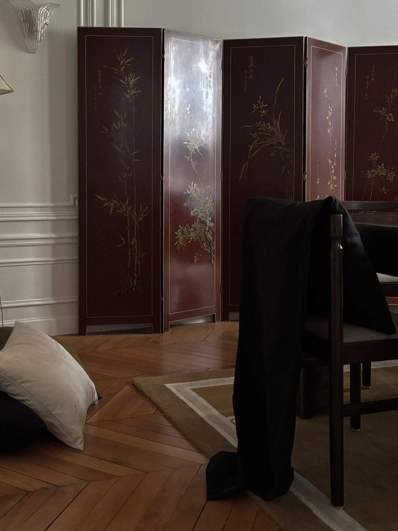 "Hanging Pillow" Black, Japanese Cotton