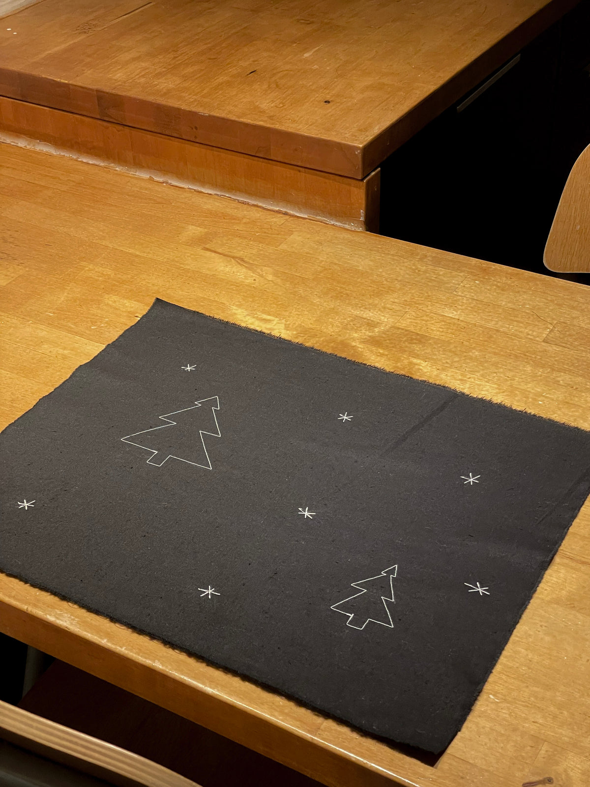 "Holiday Table" Black, Japanese Cotton