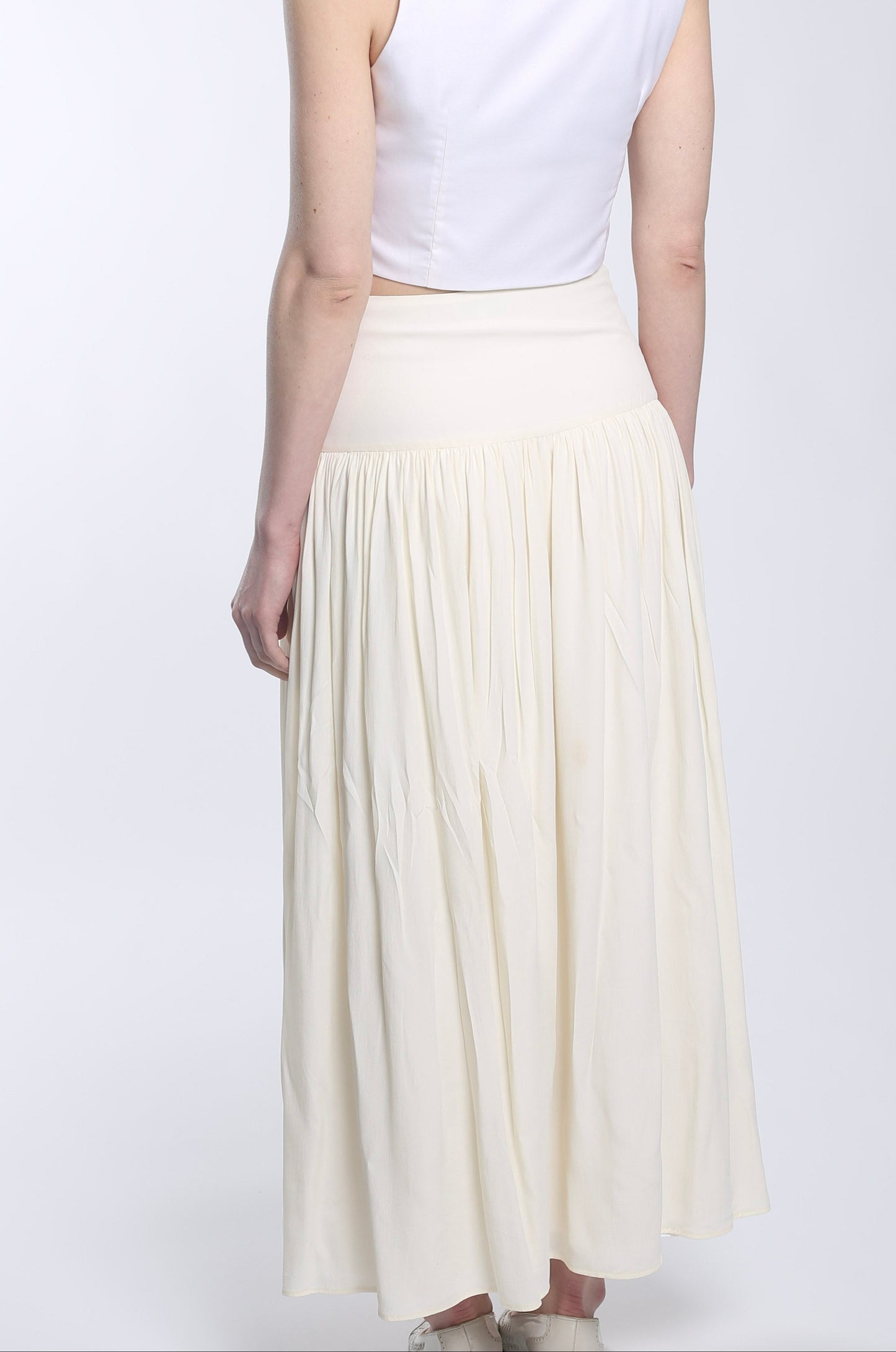 "Long Skirt" Ivory, Silk