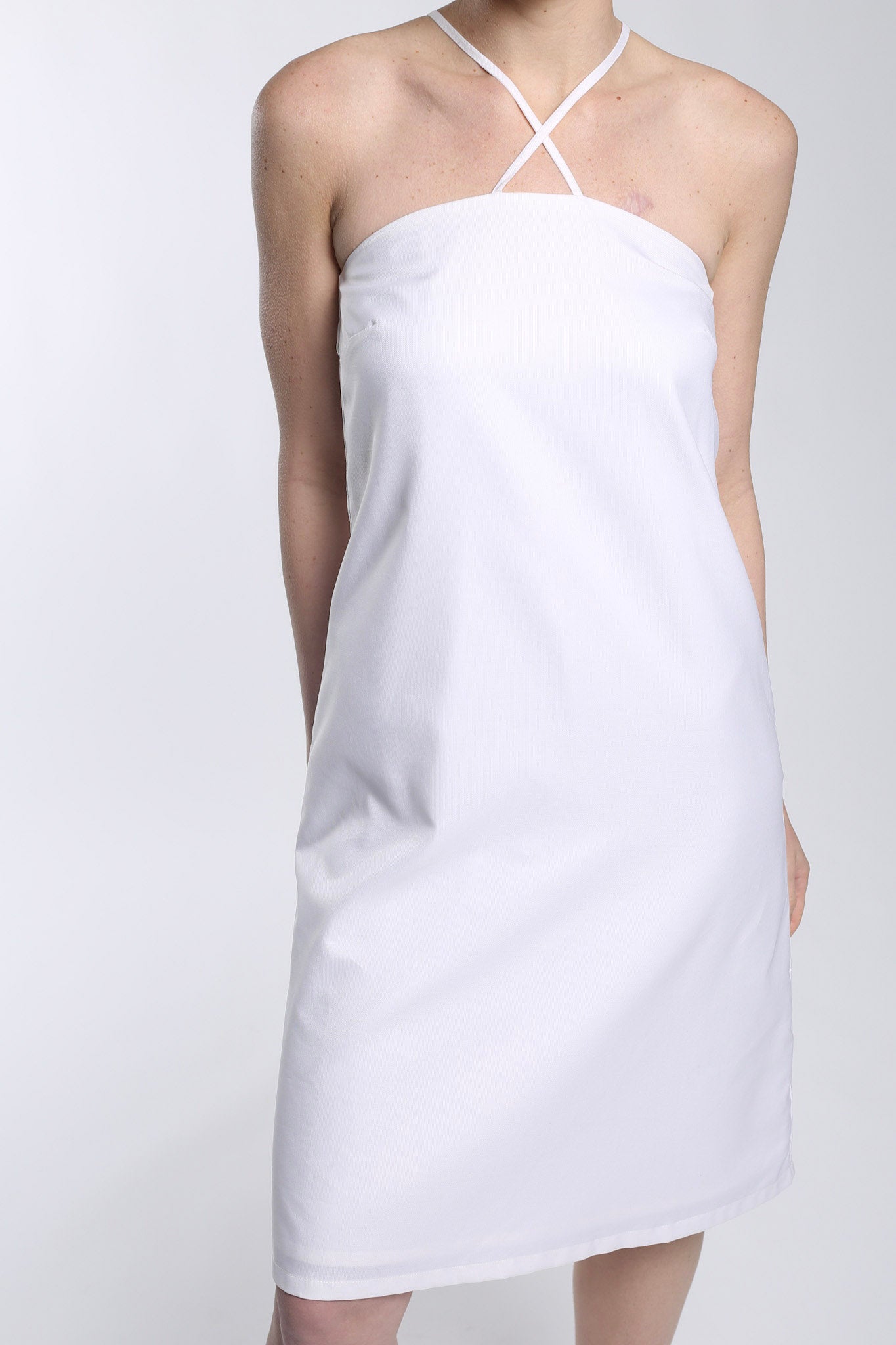 "Midi Dress" White, Cotton
