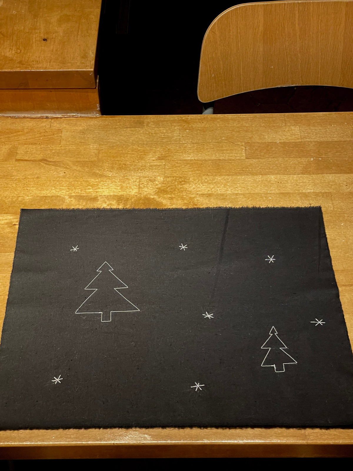 "Holiday Table" Black, Japanese Cotton