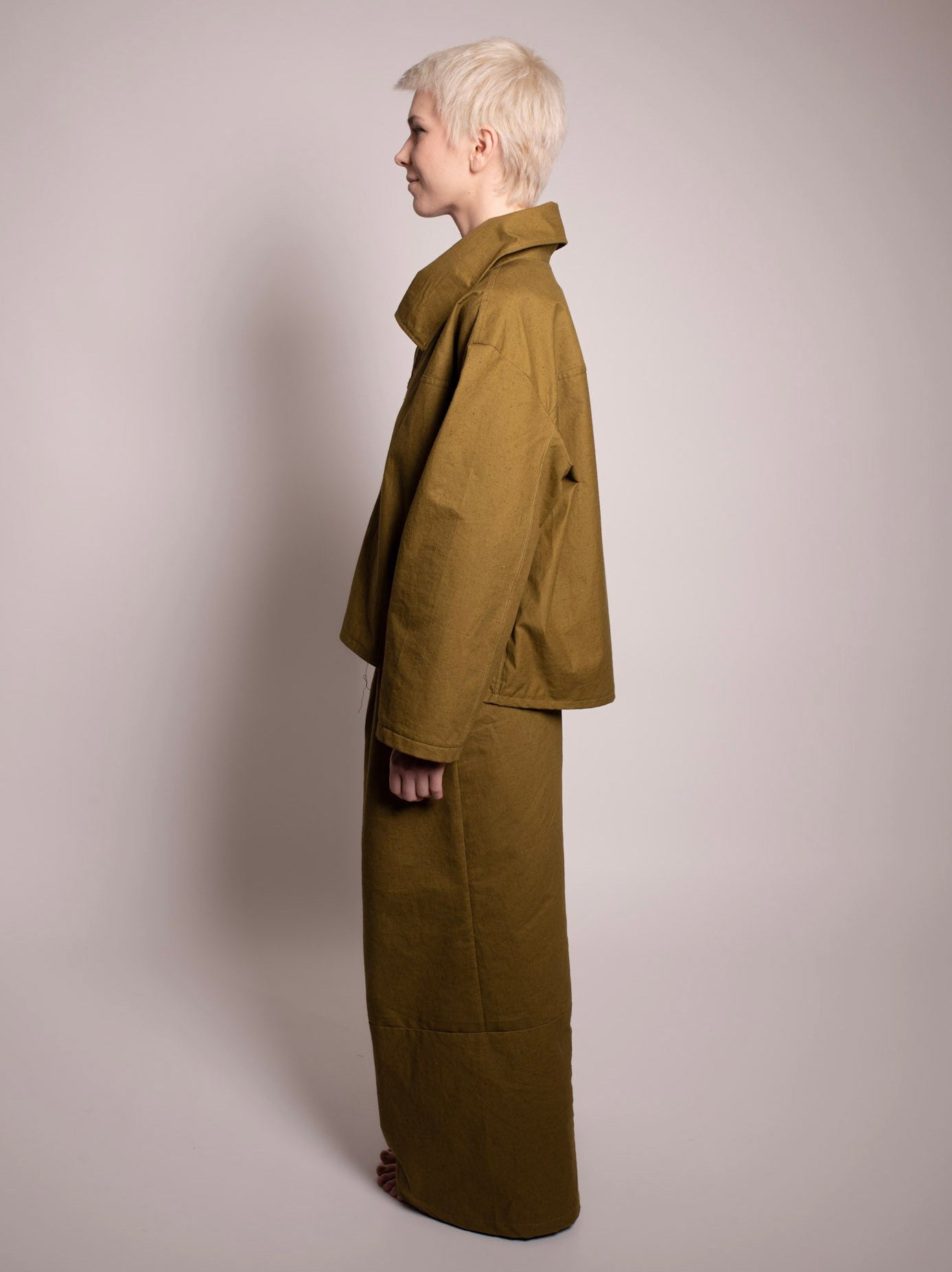 "Long Pant" Olive Green, Japanese Cotton