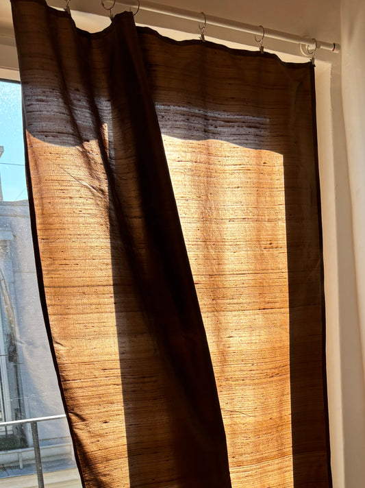 "Curtain" Natural Brown, Silk