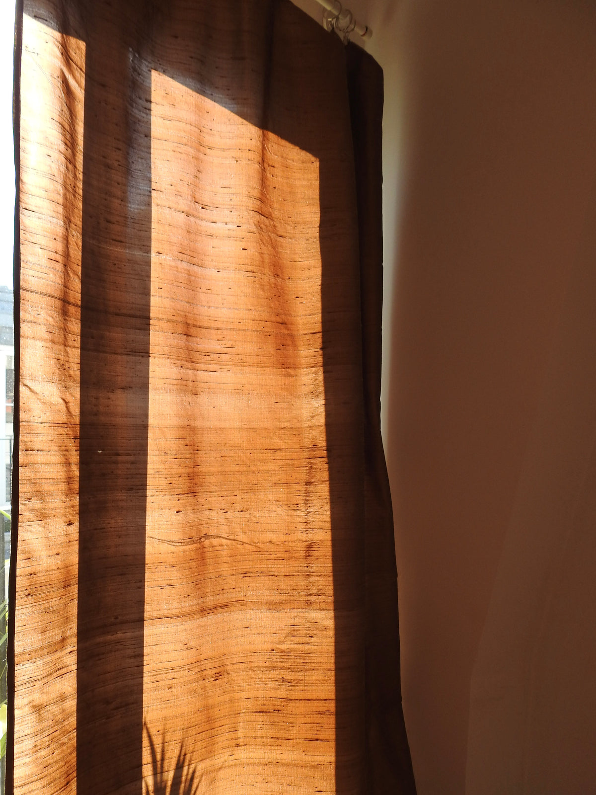 "Curtain" Natural Brown, Silk
