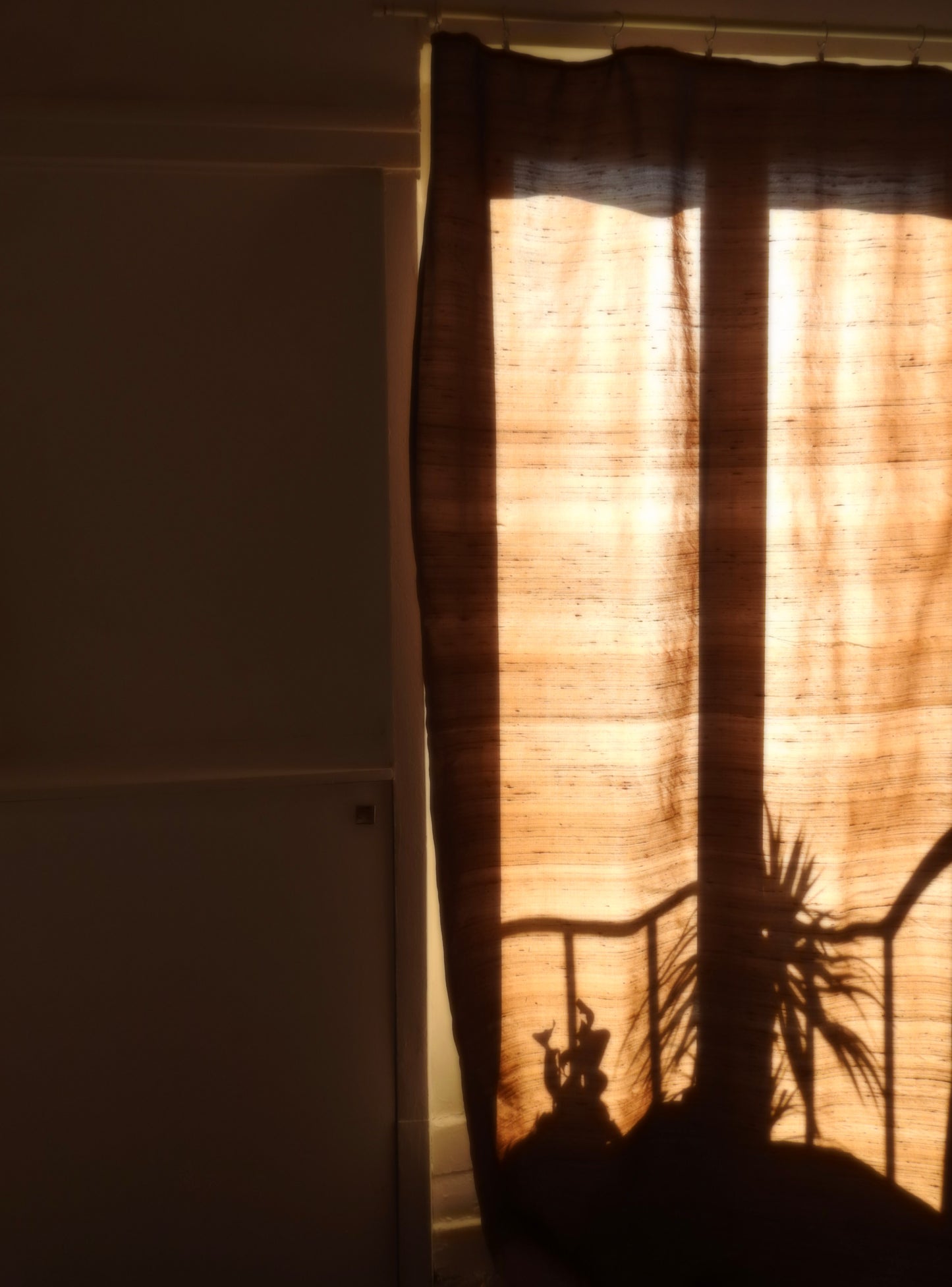 "Curtain" Natural Brown, Silk