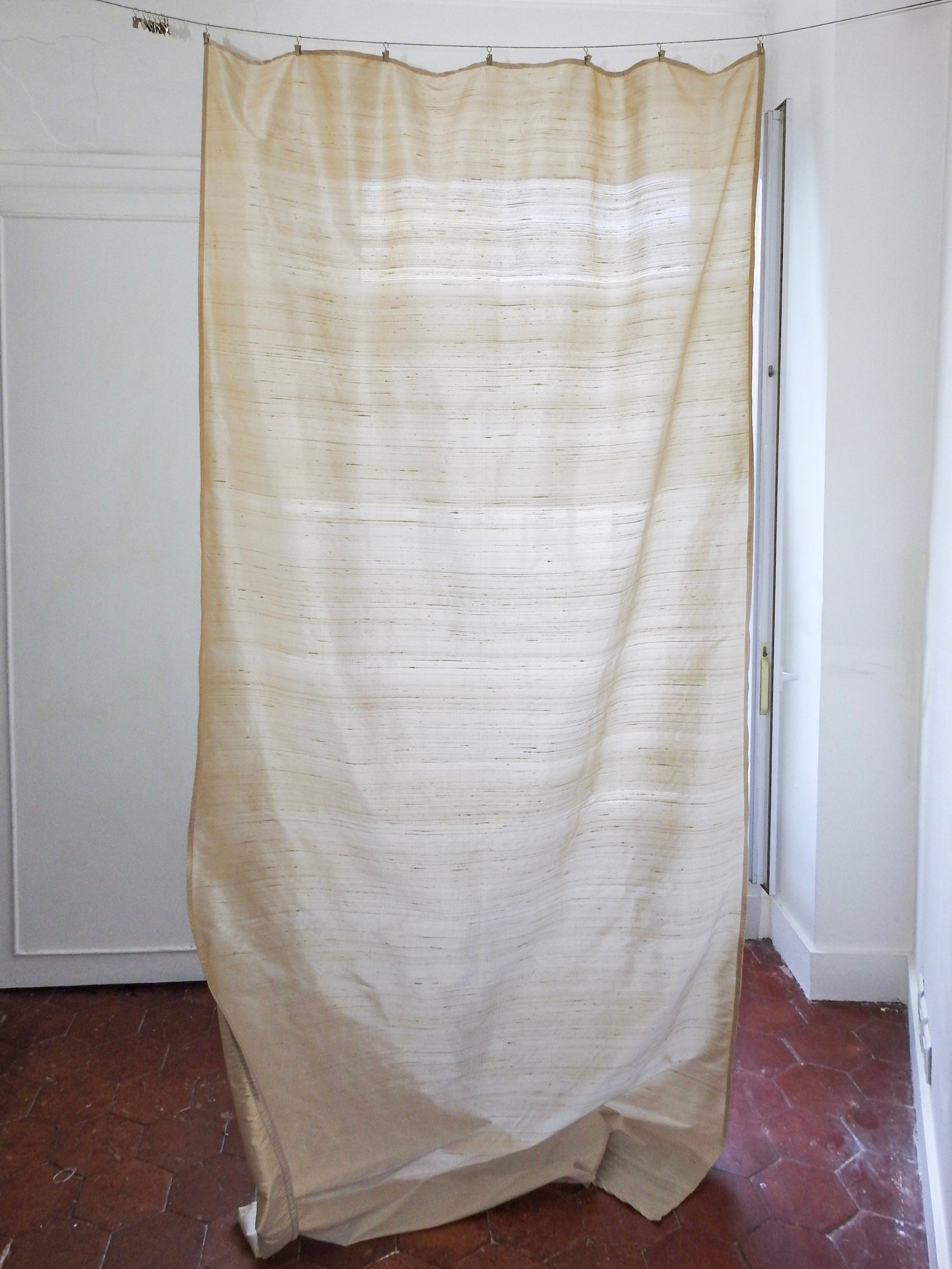 "Curtain" Ivory, Silk