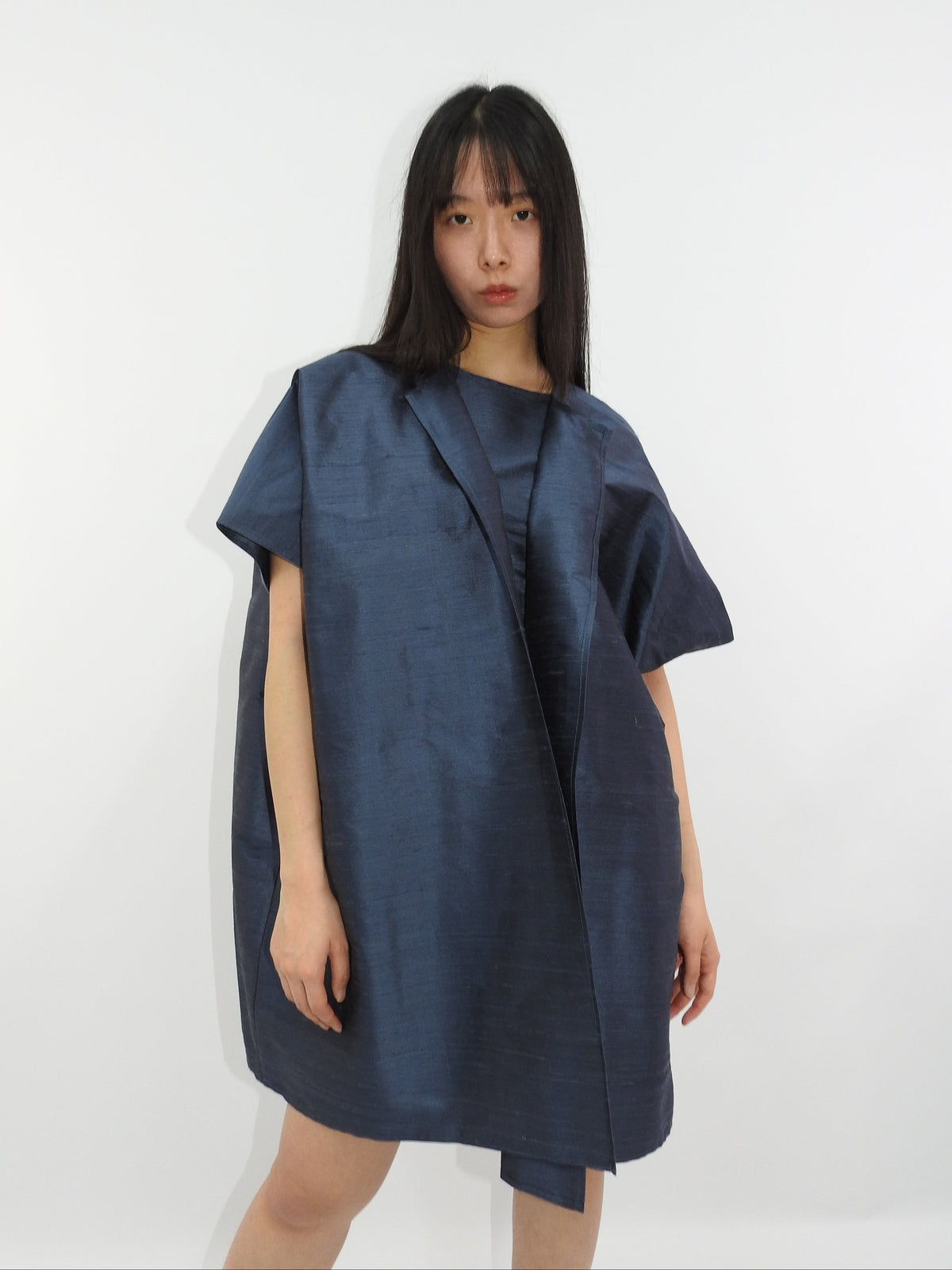 "Short Jacket" Midnight, Silk
