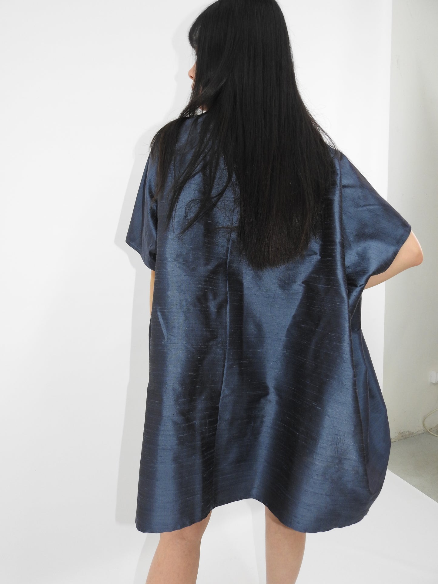"Short Jacket" Midnight, Silk