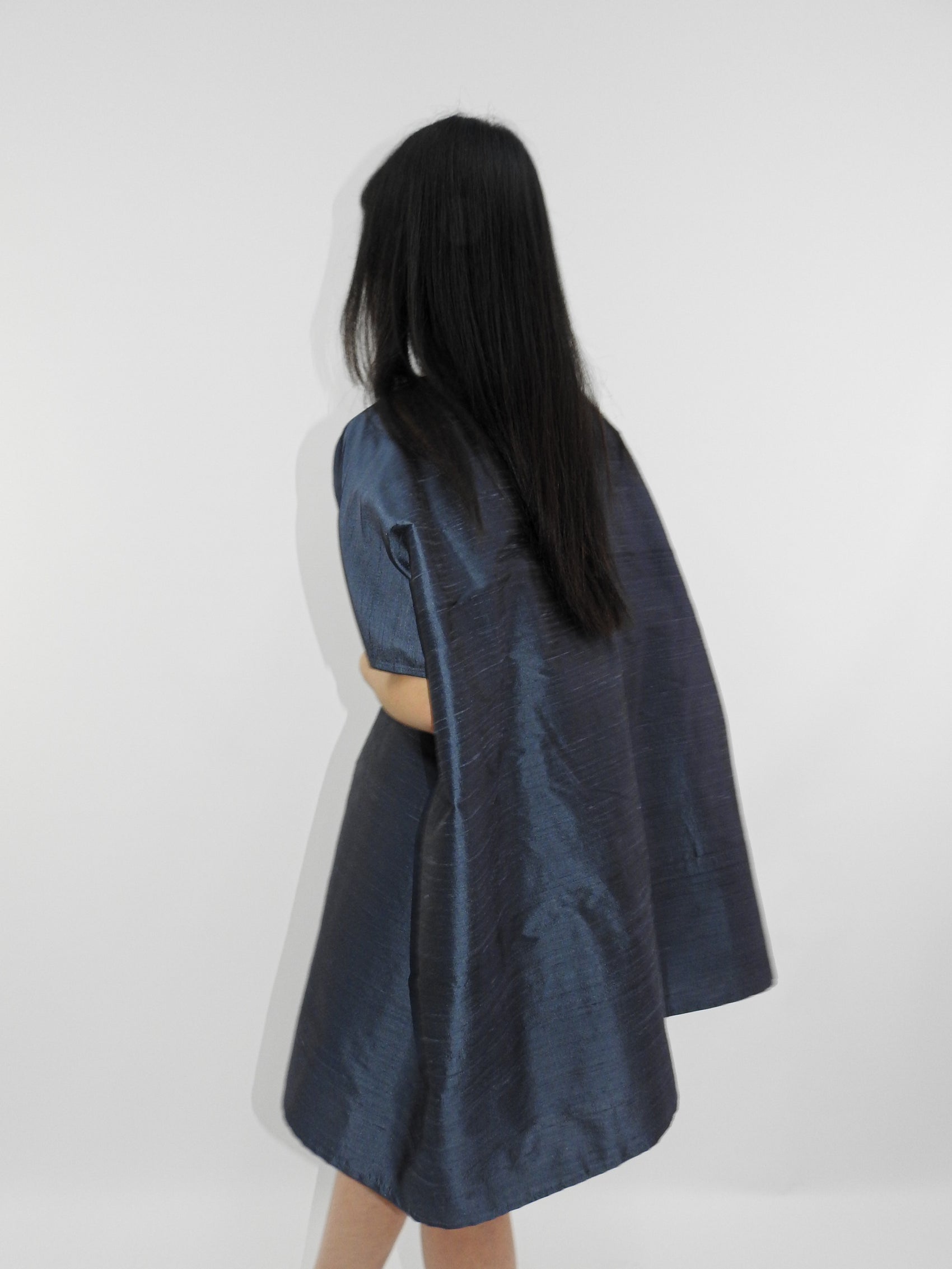 "Short Jacket" Midnight, Silk