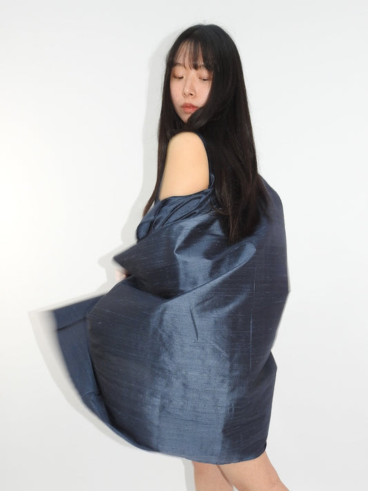 "Short Jacket" Midnight, Silk