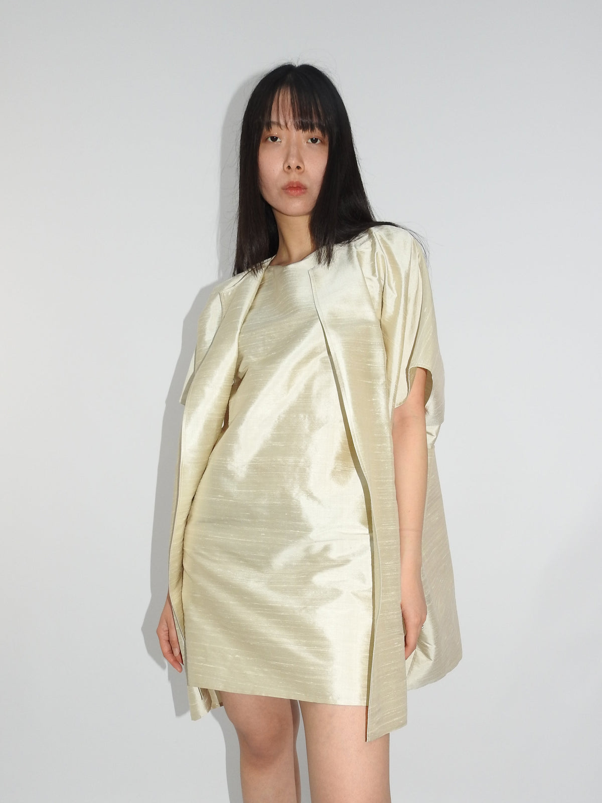 "Short Dress" Ivory, Silk