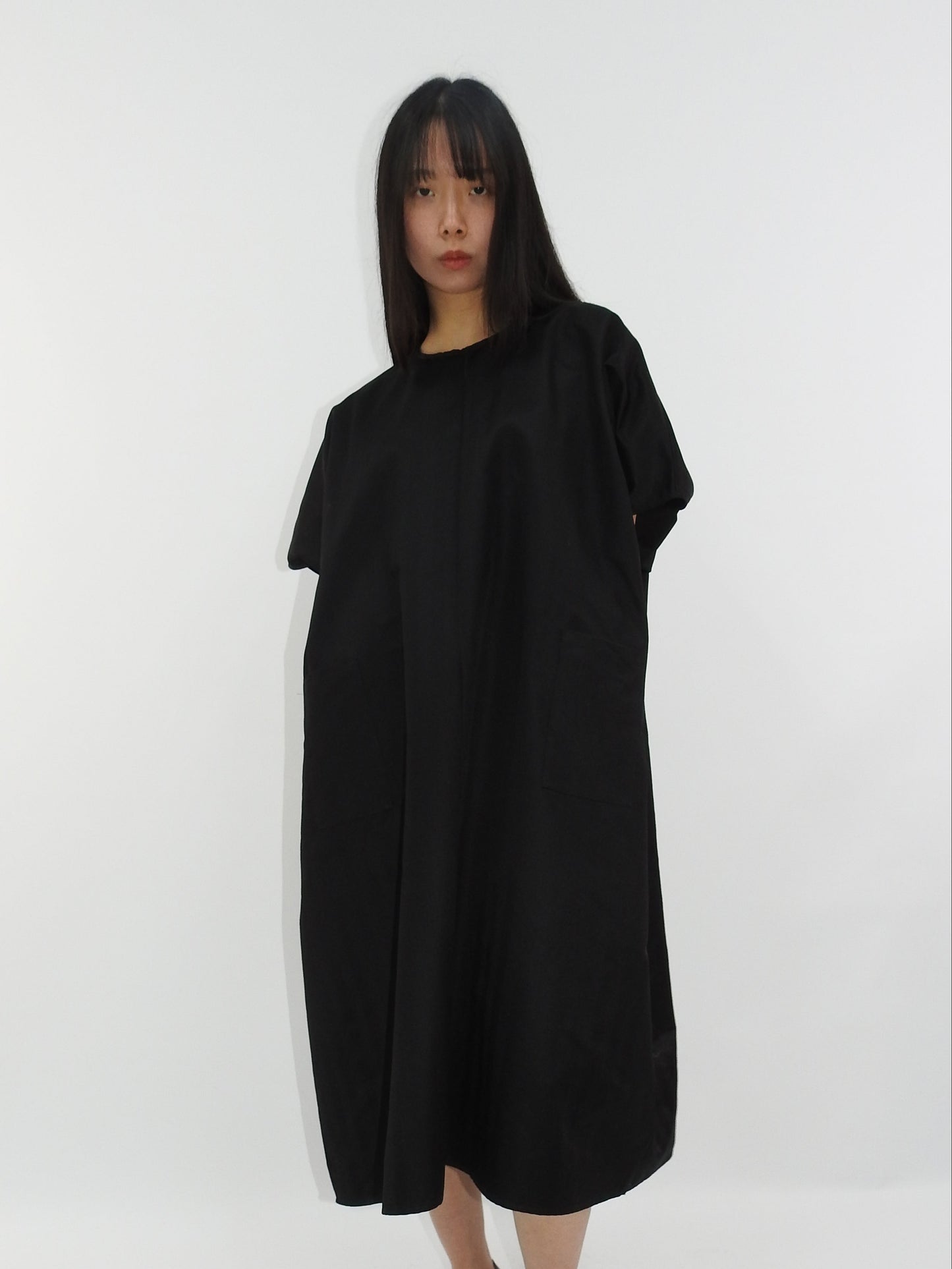 "One-Size Dress" Black, Cotton