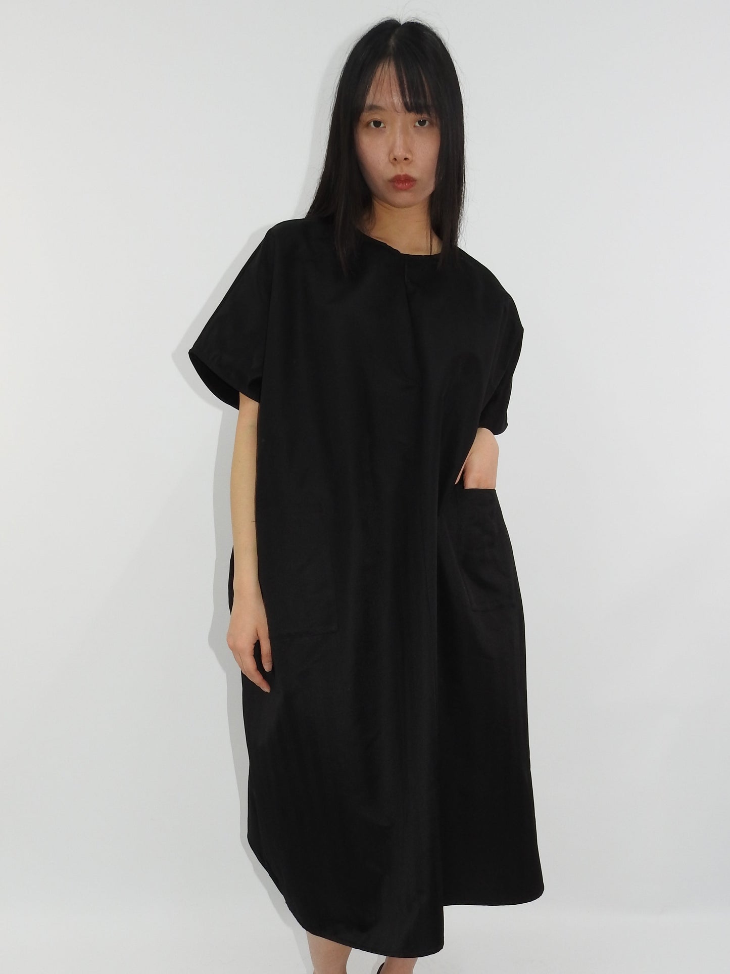 "One-Size Dress" Black, Cotton