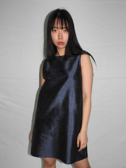 "Short Dress" Midnight, Silk