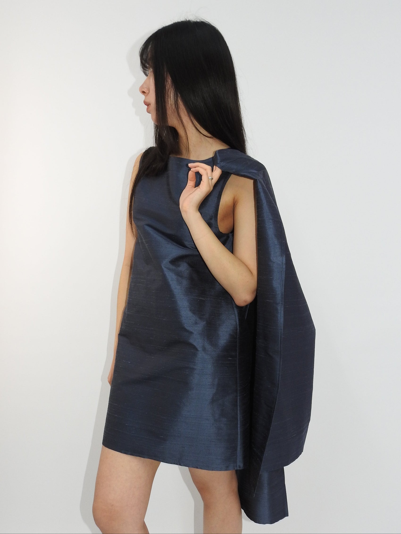 "Short Dress" Midnight, Silk