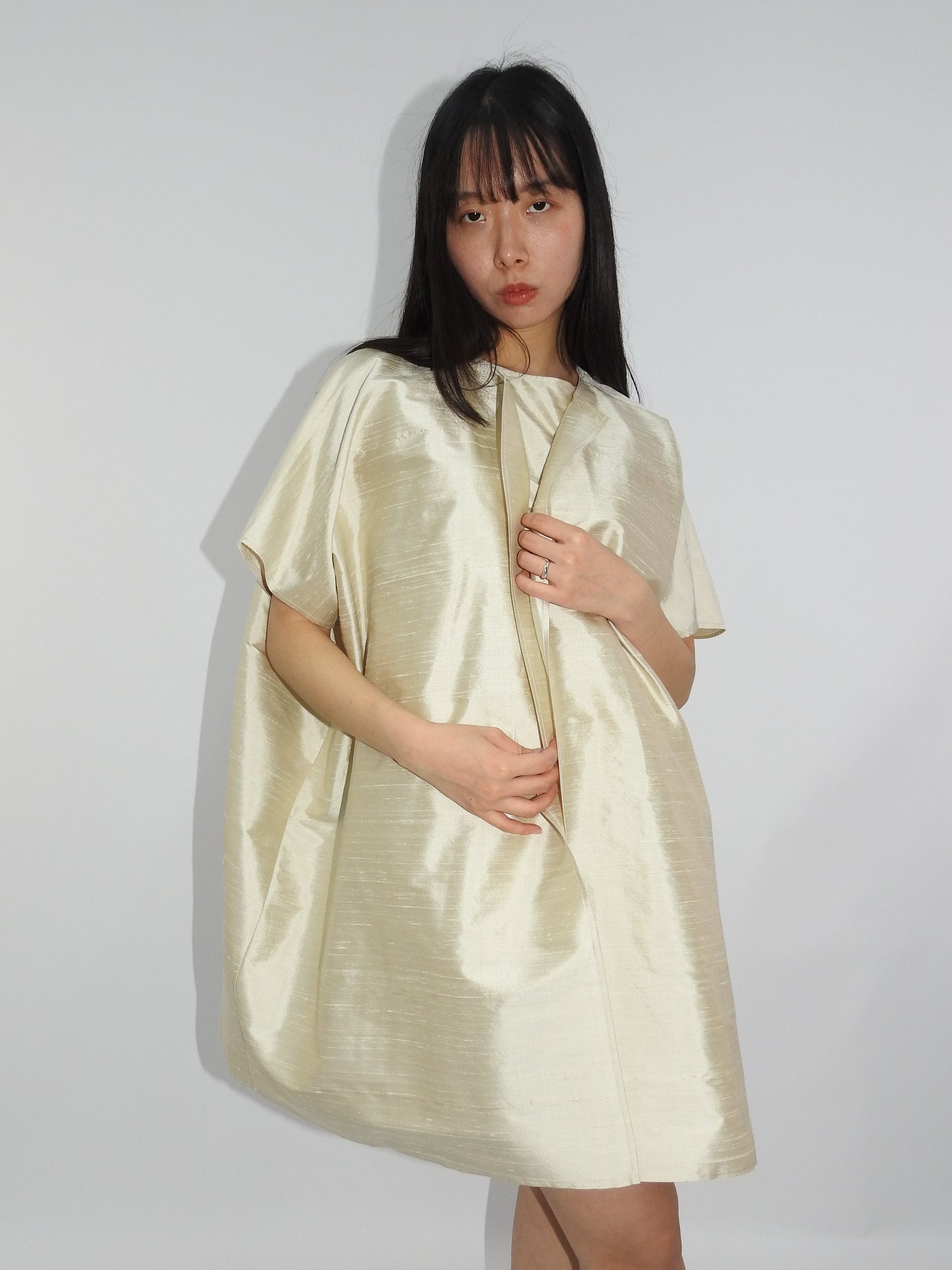 "Short Jacket" Ivory, Silk