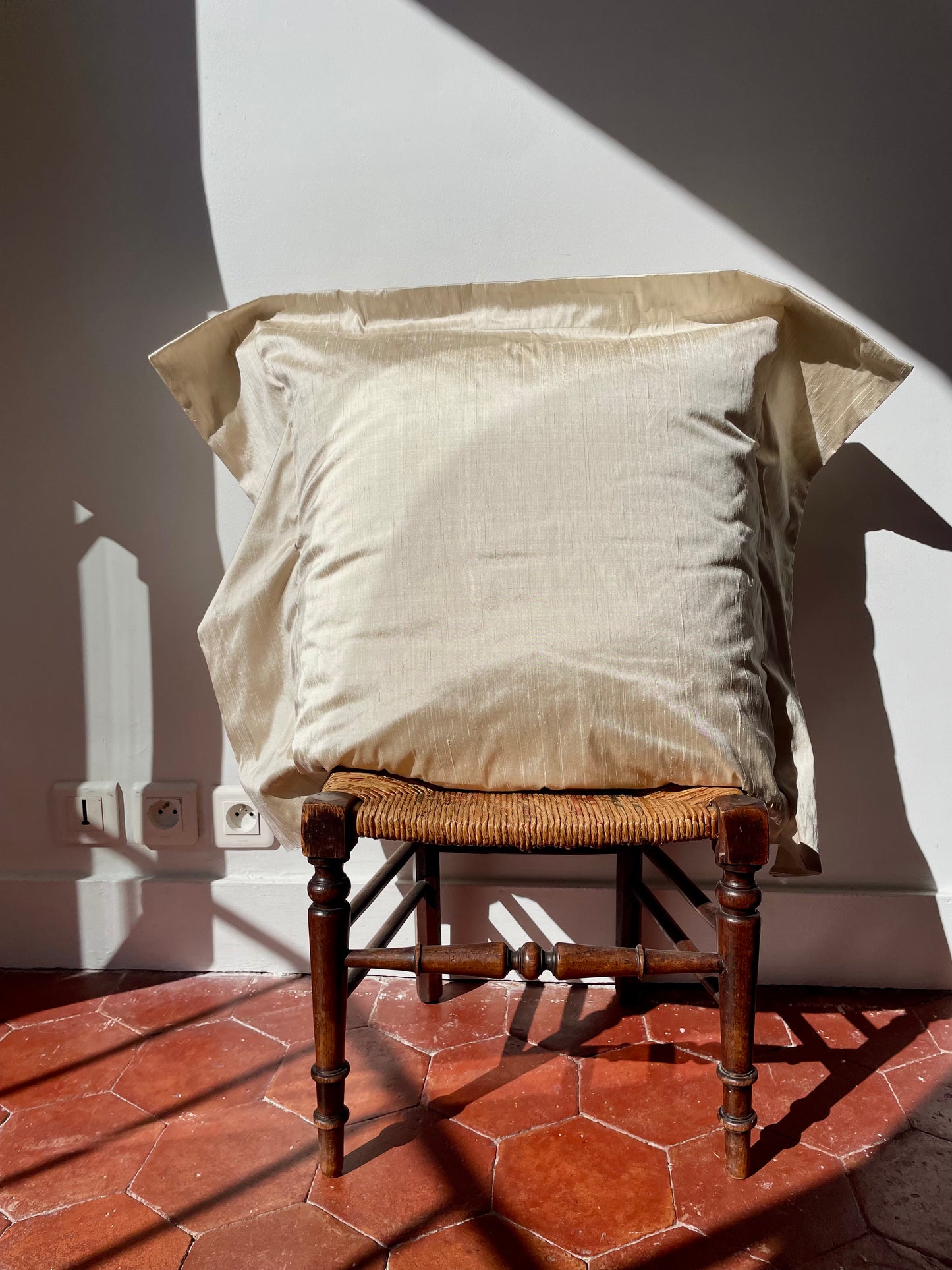 "Sunday Afternoon Pillow" Ivory, Silk