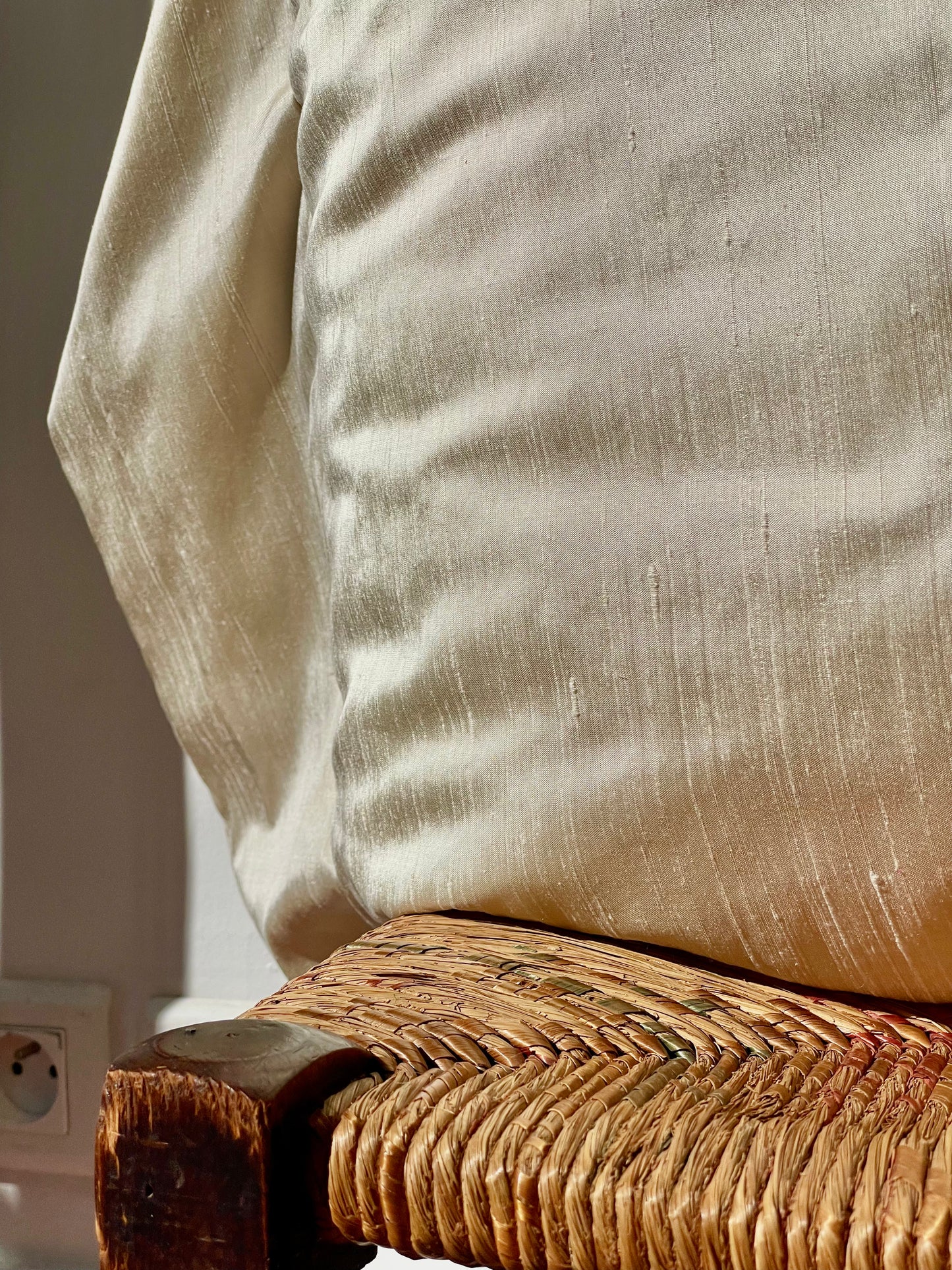 "Sunday Afternoon Pillow" Ivory, Silk