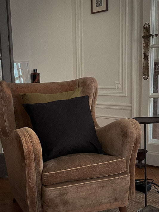 "Pillow" Black, Japanese Cotton