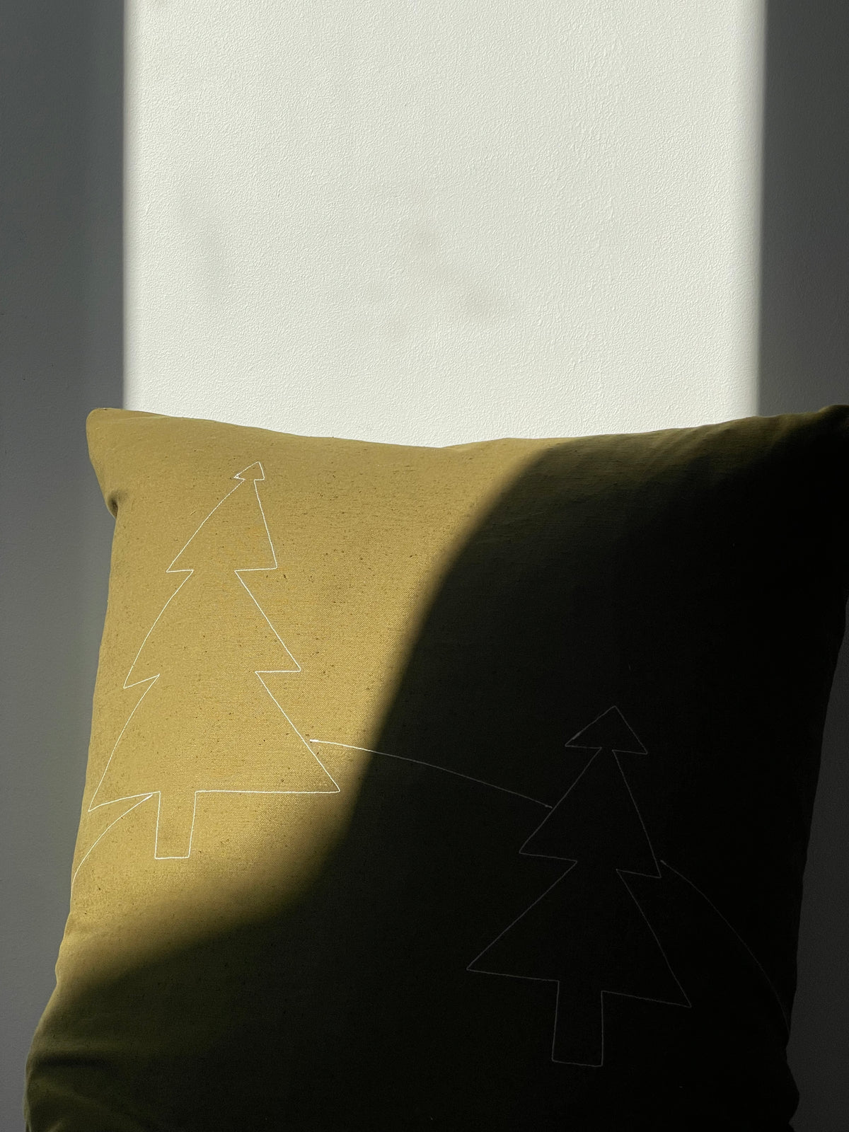 "Holiday Pillow" Natural Green, Japanese Cotton
