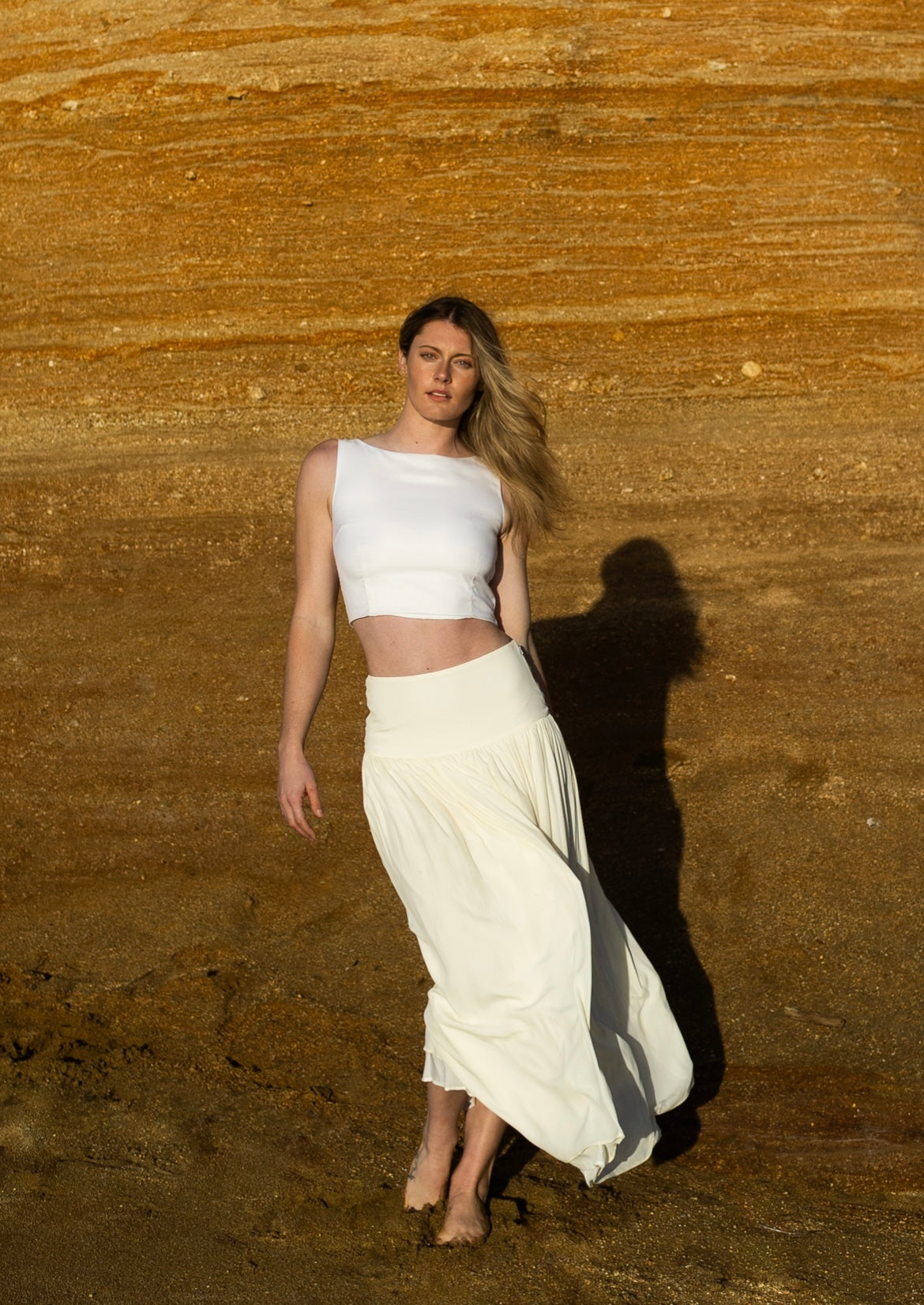 "Long Skirt" Ivory, Silk