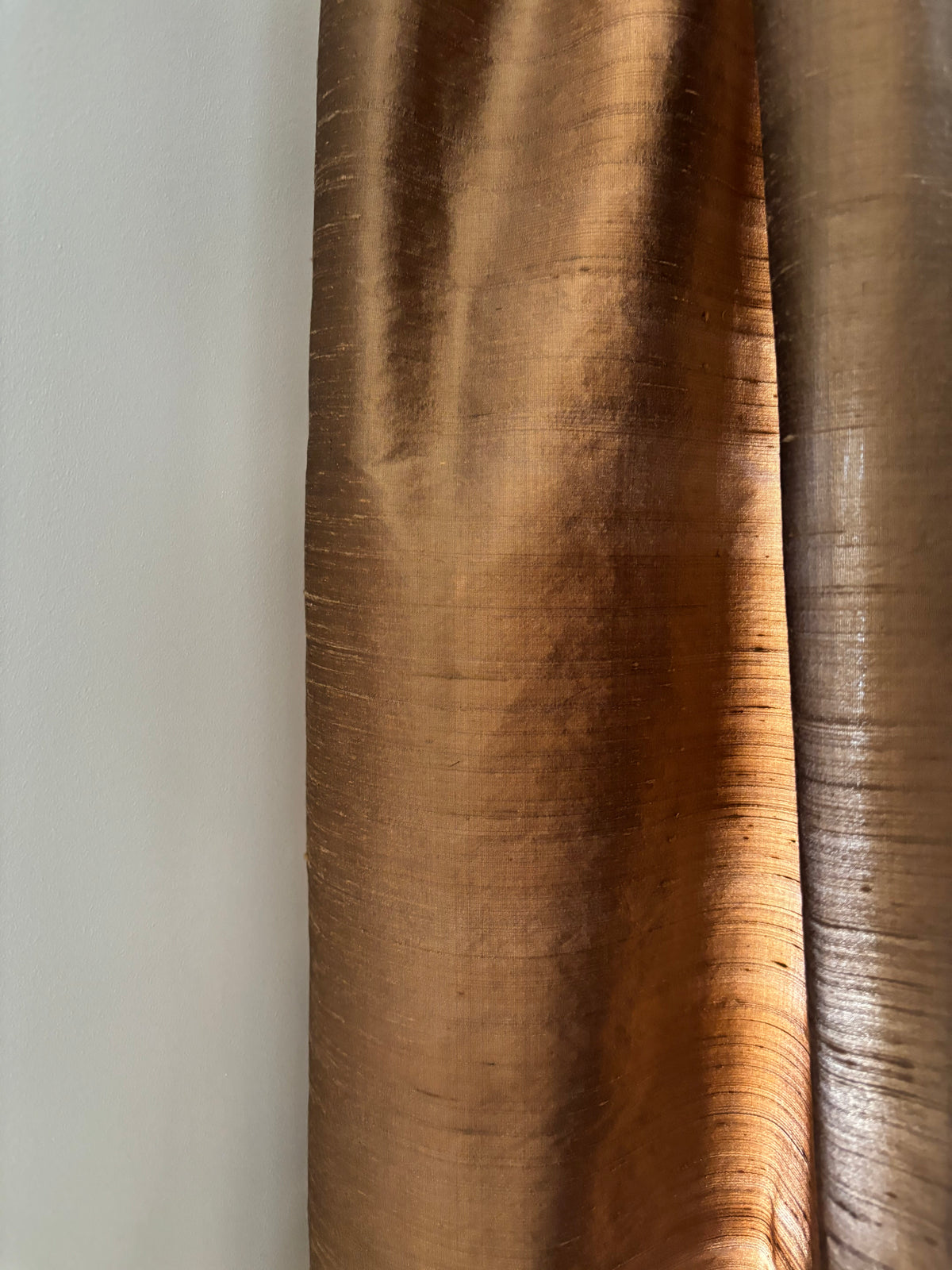 "Curtain" Natural Brown, Silk