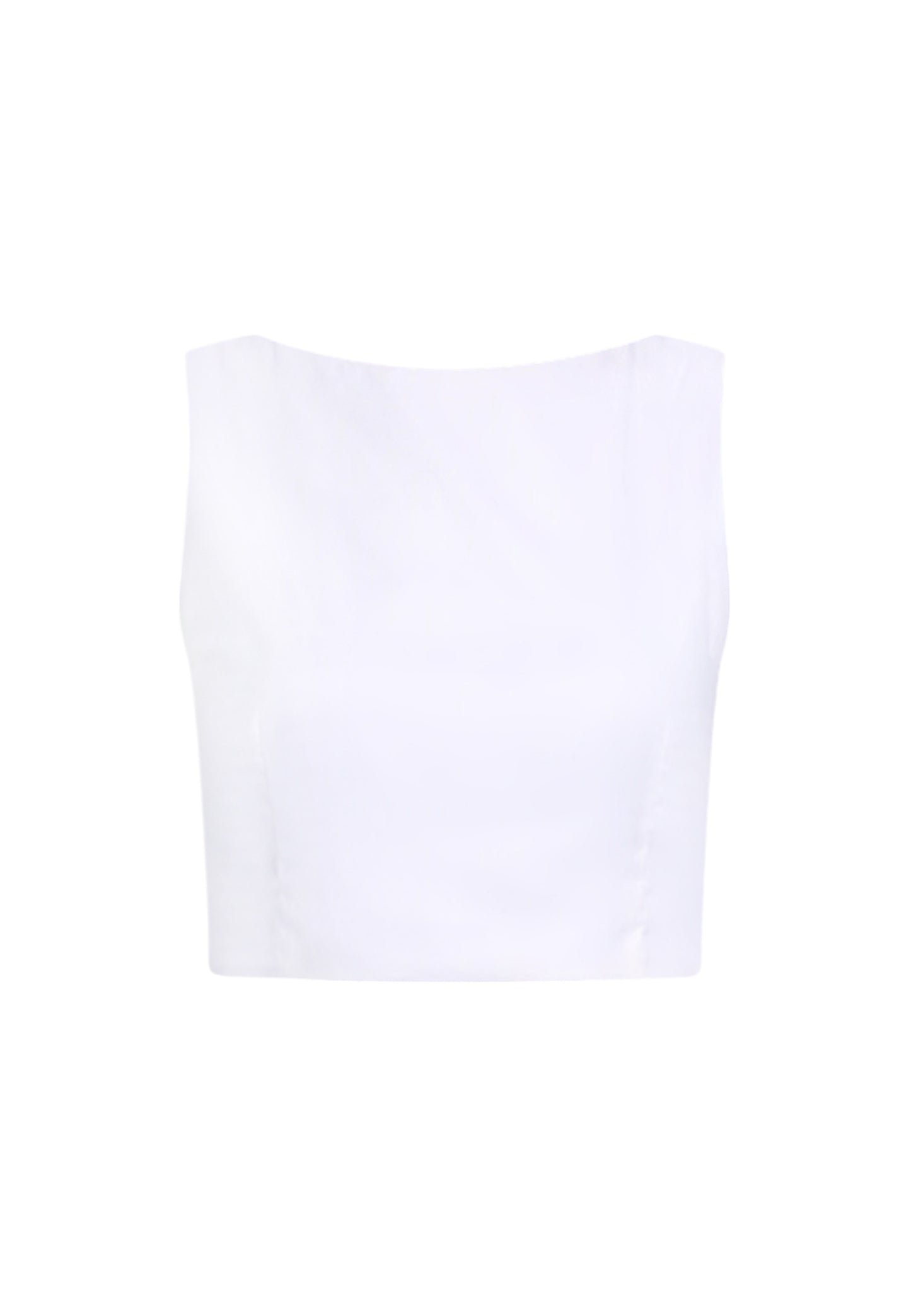 "Crop Top" White, Cotton