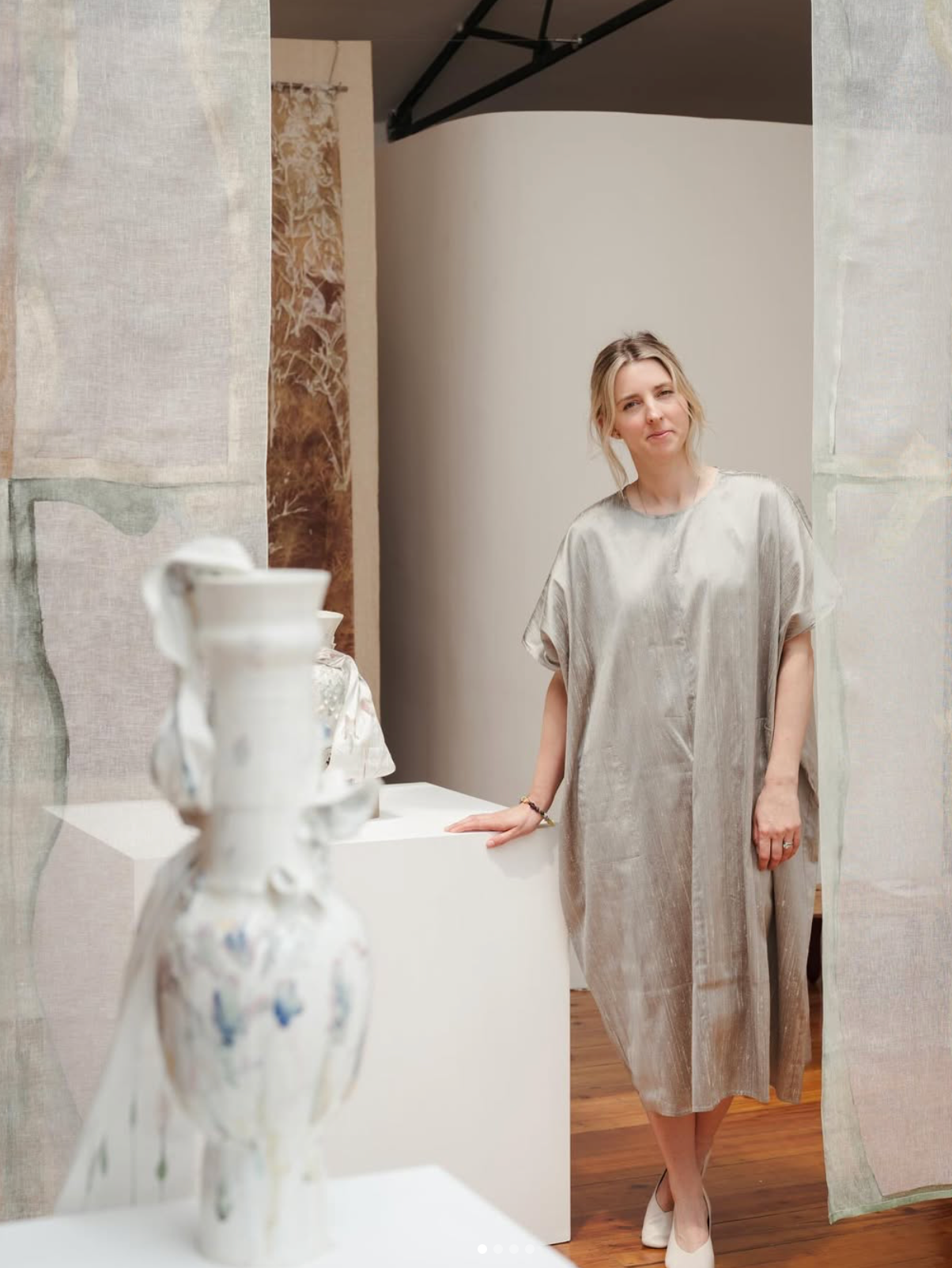 "One-Size Dress" Grey, Silk