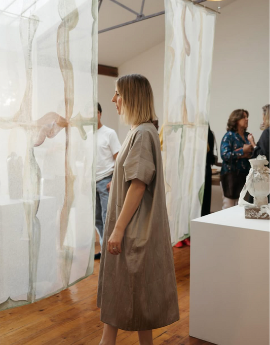 "One-Size Dress" Grey, Silk